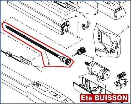 BENINCA DU.3524L - Vis sans fin N°B Ref. 9686149